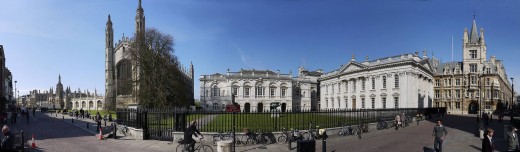 Wide-angle shot of Cambridge Parade