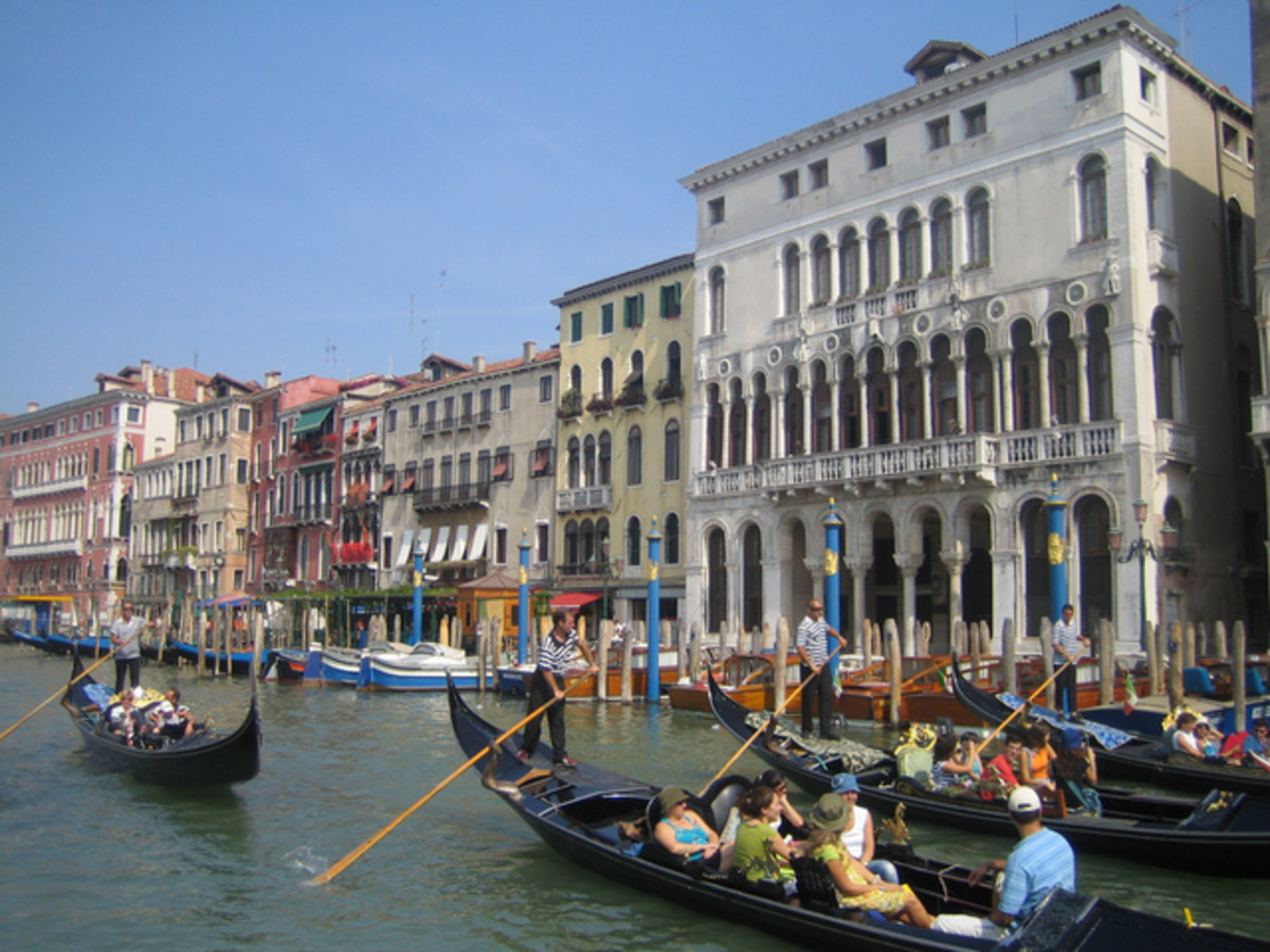 Gondolas, Grand Canal, Venice, Italy