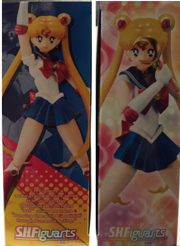 Both sides of the Sailor Moon Figuarts box.
