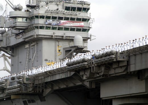 Dubya's infamous 'Mission Accomplished' fail aboard USS Lincoln
