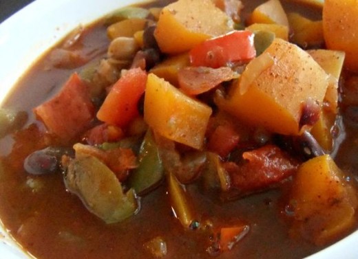 Steamed Butternut with Red Chili Sauce