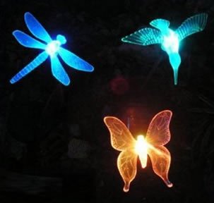 Butterfly, dragonfly and hummingbird outdoor lights 
