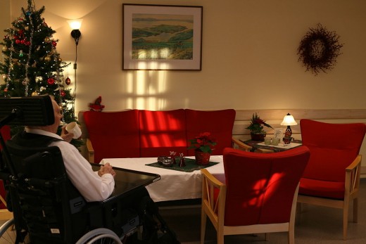 Elderly man in nursing home