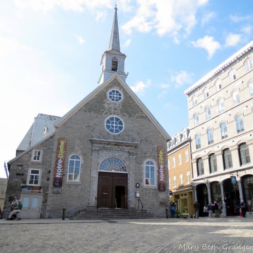 historic church located in lower section of Quebec City