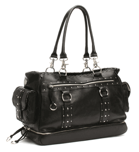 Whipstitch Leather diaper bag by Nest