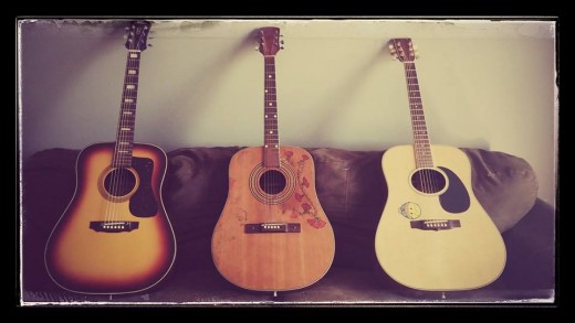 My three acoustic guitars