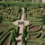 The ornamental gardens from above showing the patterns symbolising the different types of love: tender, passionate, flighty and tragic.