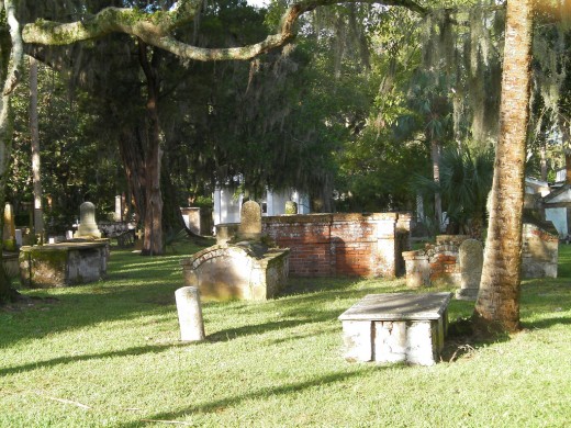 Graveyard Inside The Huguenot Cemetery St Augustine Florida