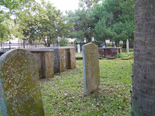 Graveyard Inside The Huguenot Cemetery St Augustine Florida