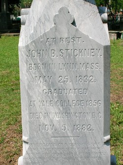 John B. Stickney Tombstone