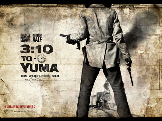 "3:10 to Yuma" (2007) official poster - tagline: "time waits for one man".