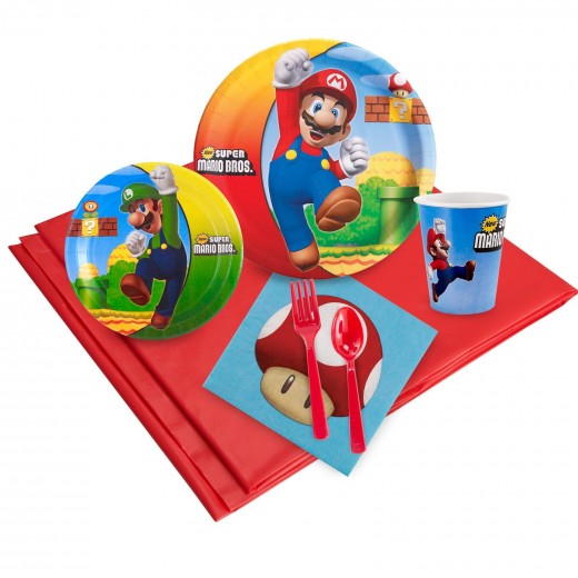 Super Mario Bros Birthday Party Favors and Supplies