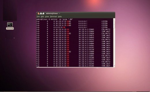 Ubuntu Operating System Netstat Output