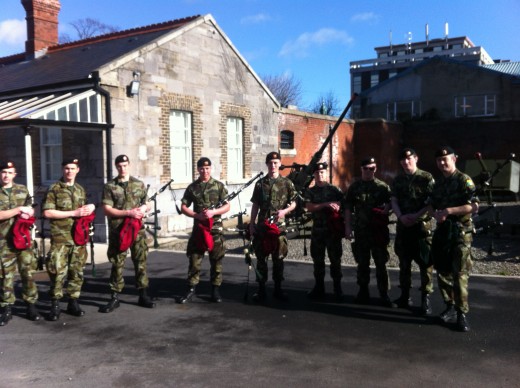 Passing the course in Cathal Brugha Barracks in Dublin.