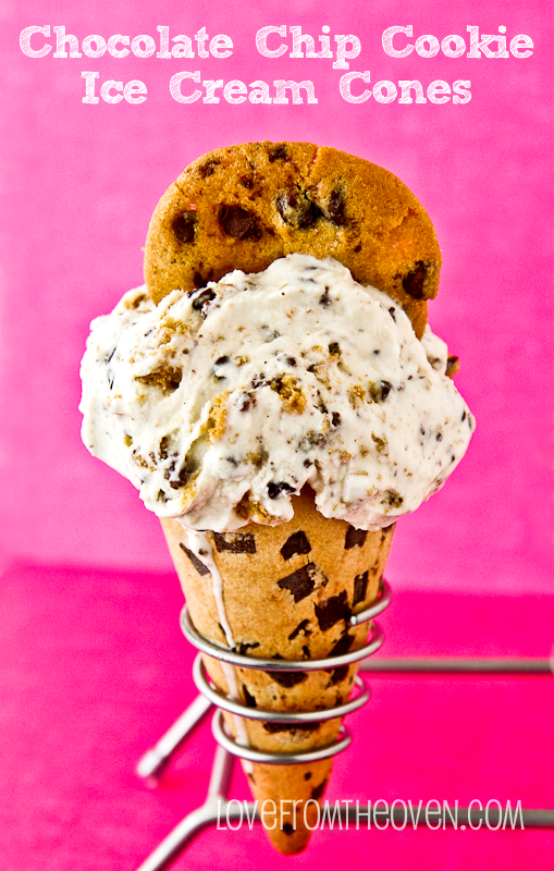 Chocolate Chip Cookie Ice Cream Cone