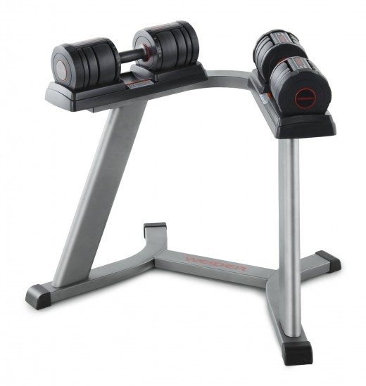 Weider SpeedWeight 100 (15-50 lbs.) Adjustable Dumbbell Set with Stand