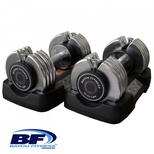 Bayou Fitness Bayou Fitness BF-0150 Adjustable Dumbbell - 10-50 lbs. 