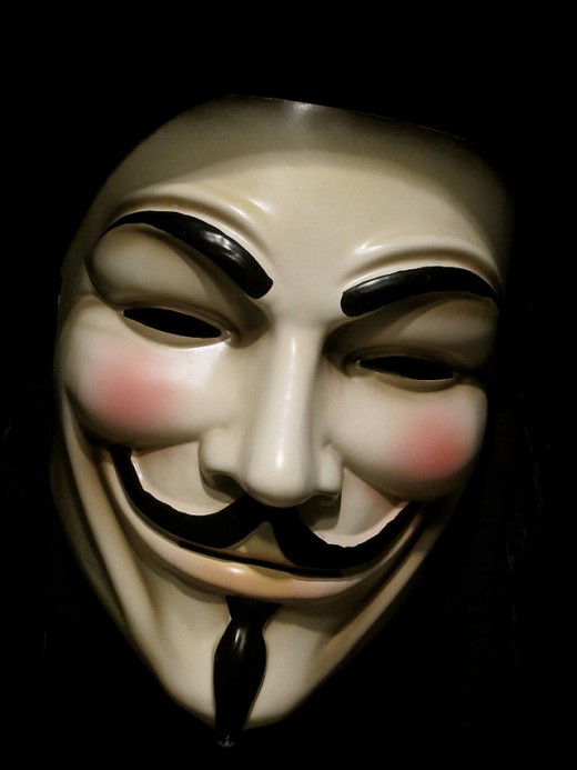 Original Guy Fawkes Mask. You probably recognize this because replicas was used as V's Mask in the movie: "V for Vendetta"