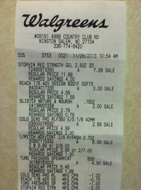 Save your receipts until you are paid!