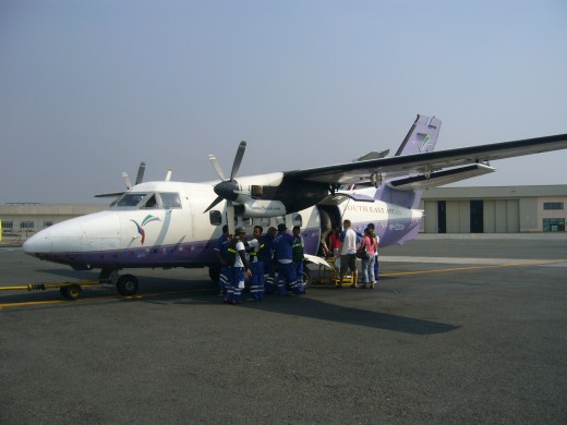 A domestic airport apron