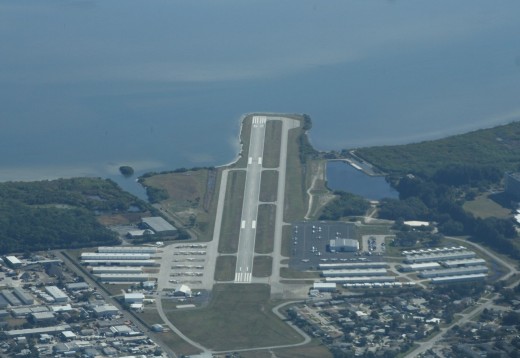 A typical vacation destination, with an airport supporting the island