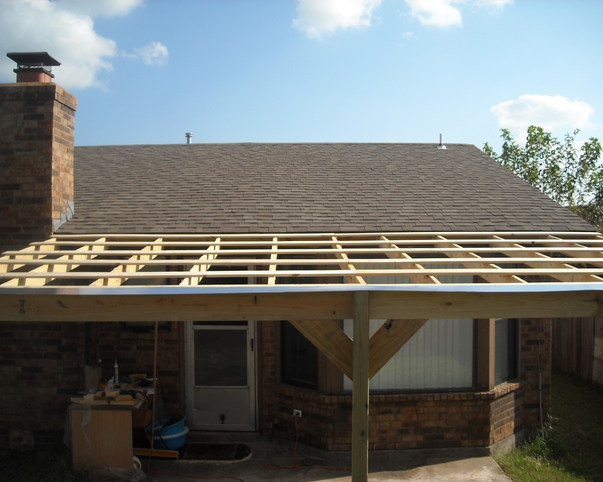 how to build a patio cover with a corrugated metal roof