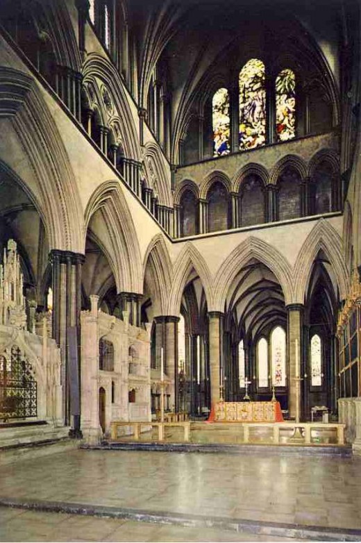 The sanctuary of the Cathedral in a J. Arthur Dixon postcard