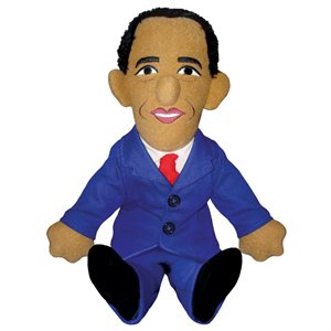 Barach Obama plush toys are popular either to cuddle or to kick, depending upon your political orientation.