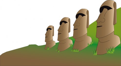 Drawing of Moai