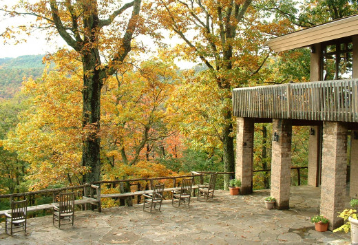 Patio at Wildacres, in the Blue Ridge Mountains of North Carolina