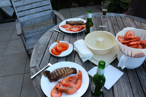 Fresh prawns