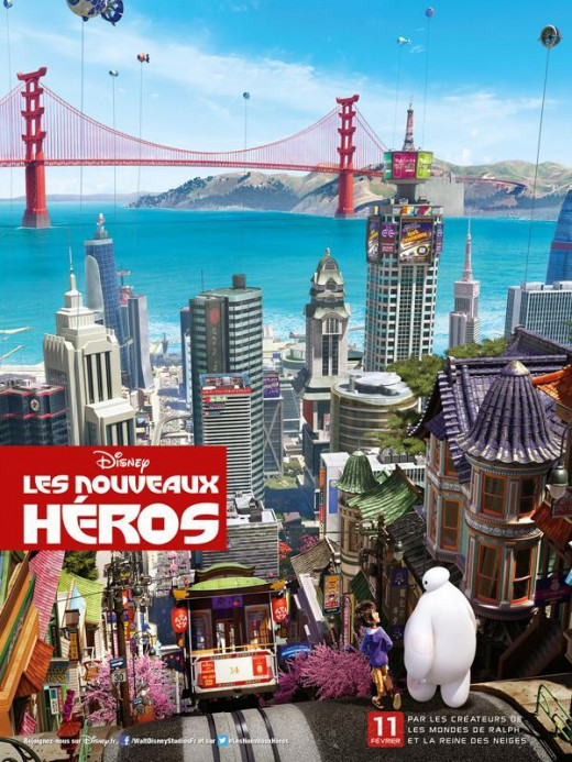 For the movie, the animators created a new city named San Fransokyo.