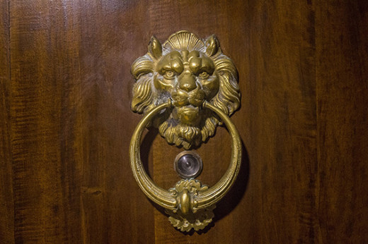 Our Room Door Is Adorned with a Lion