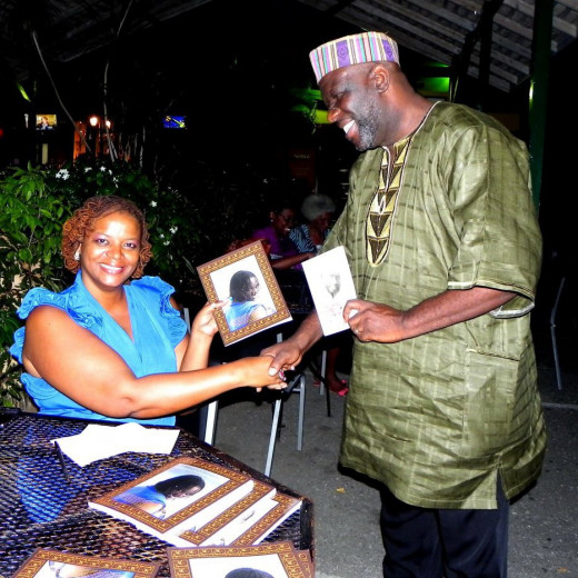 My former neighbor at her first book launch 