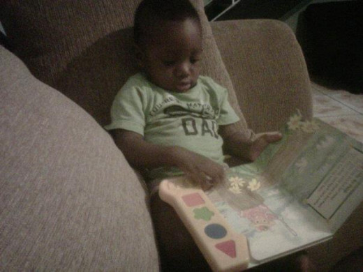 My reading toddler