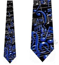 Muscial Notes tie Mens Music Neckties by Ralph Marlin