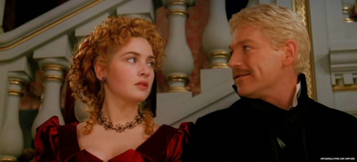 Kenneth Branagh as Hamlet and Kate Winslet as Ophelia in the 1996 film rendition of Hamlet