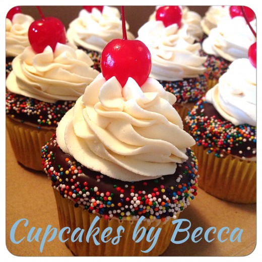 Banana Split Cupcake