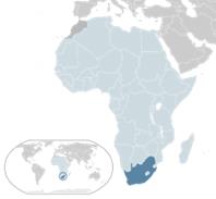 South Africa - the little dark-blue area at the bottom of Africa 
