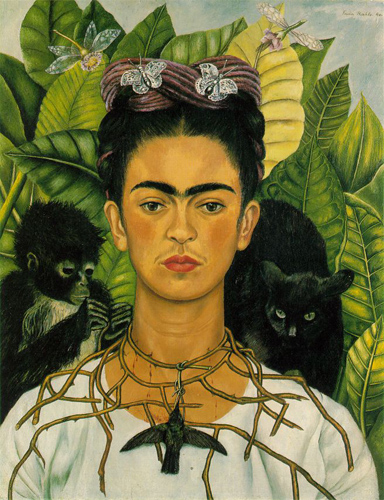 Frida is NOT impressed to be a product on your "riot grrrl" Etsy.