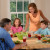 Family eating lunch