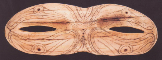 Early Inuit glasses/goggles made of bone