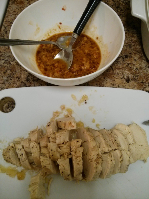 Yes, I used left over chicken breasts I had available in the fridge (quick tricks!) but this recipe is just as easy to make using fresh chicken breasts, per recipe instructions.