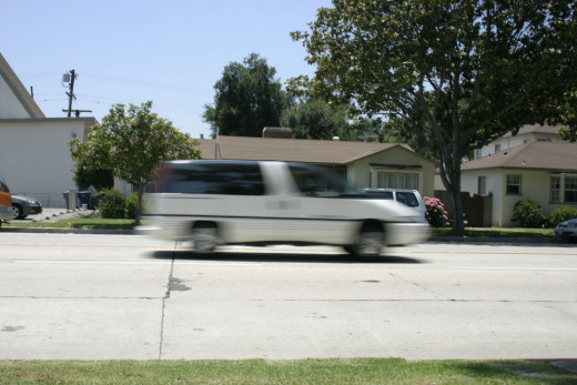 A speeding vehicle 