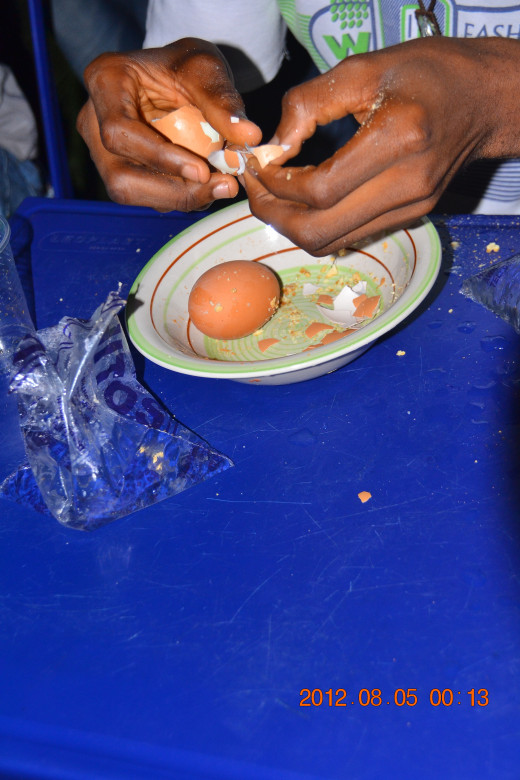 Food eating competition at Maryland Hostel, UNIZIK, Awka Anambra State, Nigeria