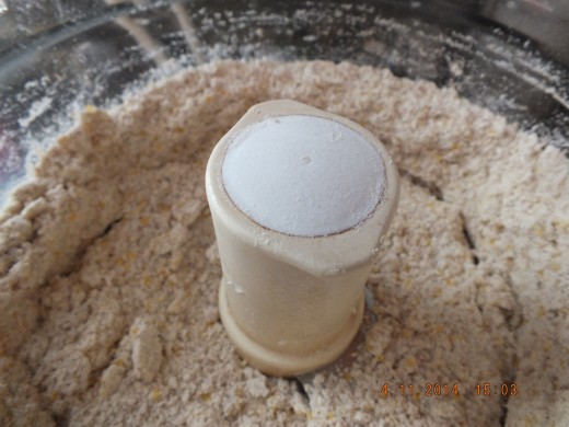 Measure all the dry ingredients right into your food processor or large mixing bowl.
