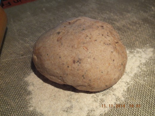 Lay your chilled  dough out on a floured surface. I am using a sil-pat.