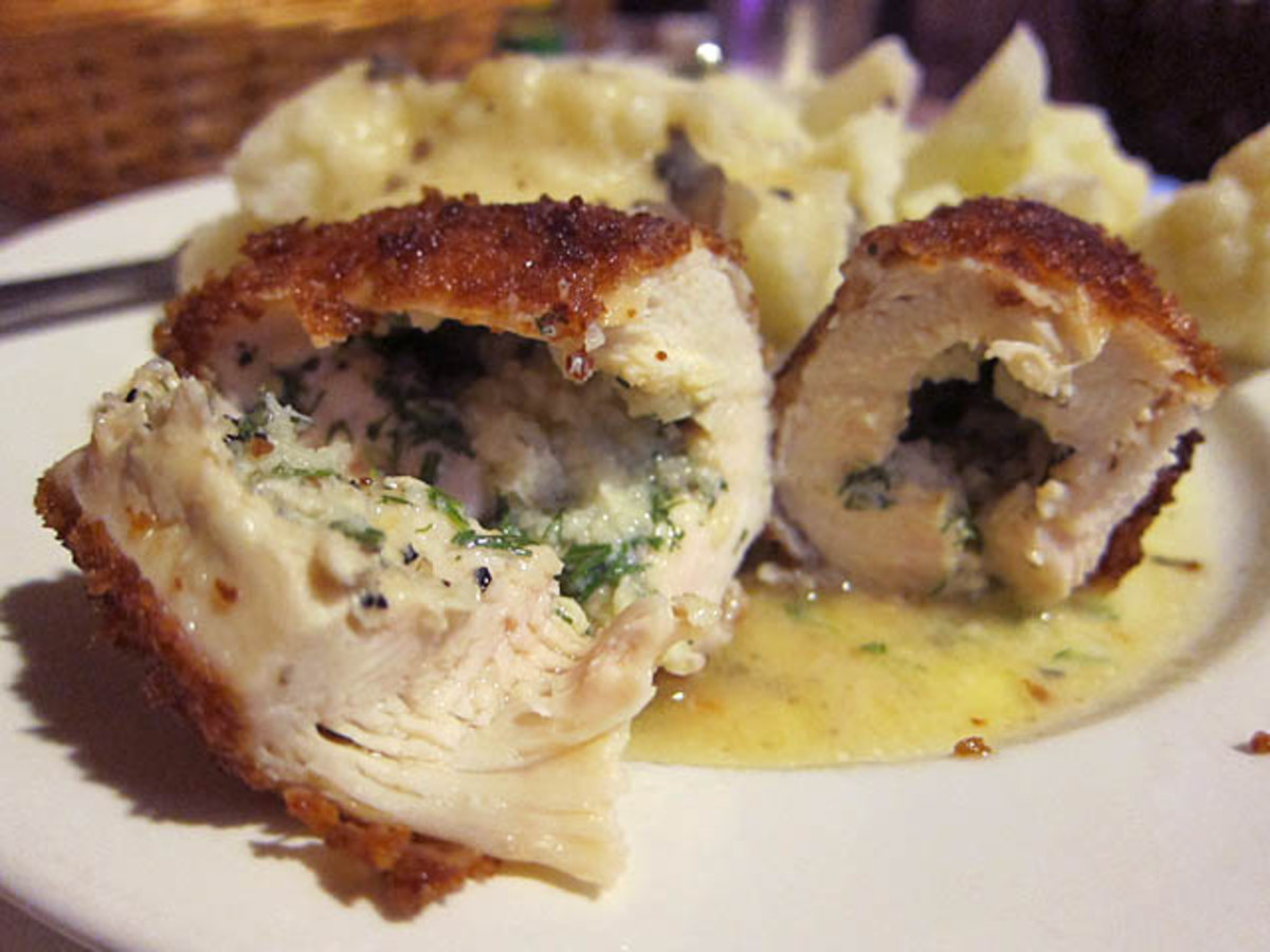 Crispy Chicken Stuffed With Garlic-Herb Butter Recipe (Chicken Kiev)