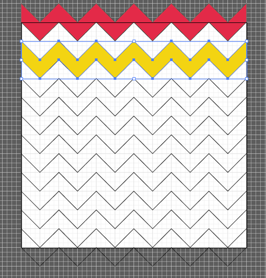 1st and 3rd Chevron Patterns With Color