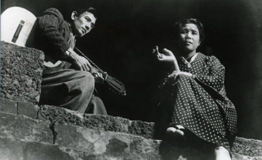 Keiji Sada and Yûko Mochizuki in Kinoshita's A Japanese Tragedy (1953)